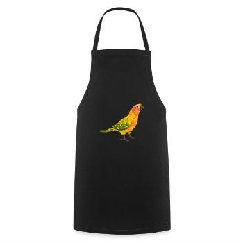 Molina Perruche Perroquet Oiseau Perruche Soleil - Tablier de cuisine - noir - Devant - AI Model Male 185 dark (185cm)
