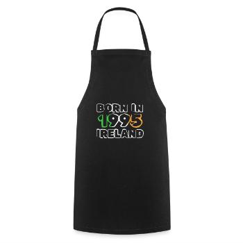 Born in 1995 - Cooking Apron - black - Front - AI Model Male 185 dark (185cm)