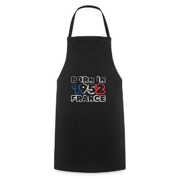 in 1952 - Cooking Apron - black - Front - AI Model Male 185 dark (185cm)