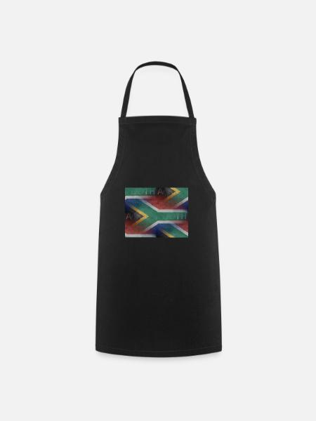 South Africa - art design - Cooking Apron - black