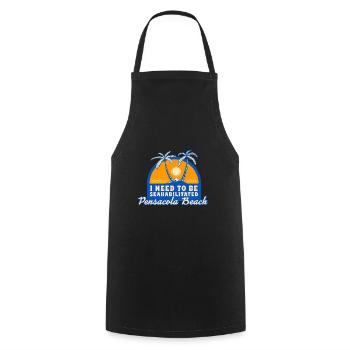 J’ai besoin d’être séahabilité Pensacola Beach - Tablier de cuisine - noir - Devant - AI Model Male 185 dark (185cm)