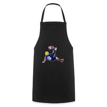 Équipe d’Australie de football I Football - Tablier de cuisine - noir - Devant - AI Model Male 185 dark (185cm)