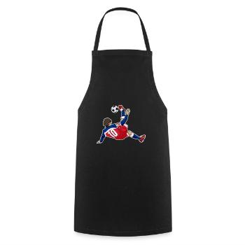 Costa Rica National Soccer Team I Football Costa - Cooking Apron - black - Front - AI Model Male 185 dark (185cm)