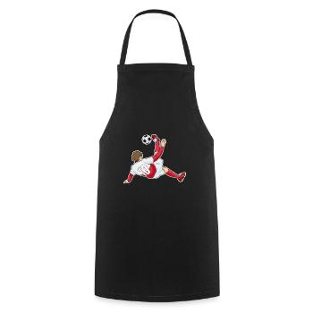 Équipe de Pologne de football I Football Pologne - Tablier de cuisine - noir - Devant - AI Model Male 185 dark (185cm)