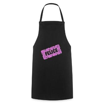 Valentine's Day Felice - Cooking Apron - black - Front - AI Model Male 185 dark (185cm)