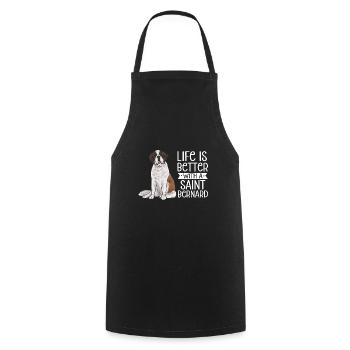 St. Bernard St. Bernard Dog Dog - Cooking Apron - black - Front - AI Model Male 185 dark (185cm)