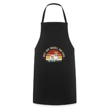 Jack Russell Terrier - Cooking Apron - black - Front - AI Model Male 185 dark (185cm)