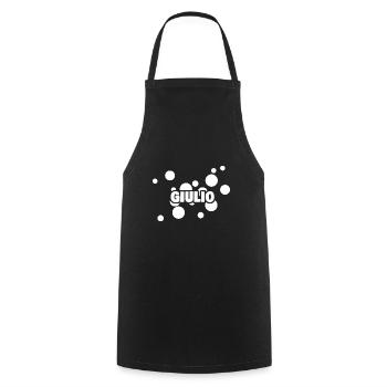 Children's birthday party for Giulio First name Child - Cooking Apron - black - Front - AI Model Male 185 dark (185cm)