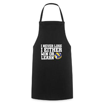 Volleyball Sports Funny I Never Lose I Either Win - Cooking Apron - black - Front - AI Model Male 185 dark (185cm)
