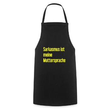 Sarcasm Pro - Cooking Apron - black - Front - AI Model Male 185 dark (185cm)