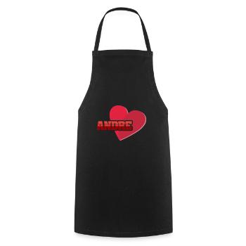 Gift for Andre - Cooking Apron - black - Front - AI Model Male 185 dark (185cm)