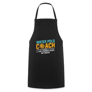 Water Polo Coach Noun like a Normal Coach - Cooking Apron - black - Front - AI Model Male 185 dark (185cm)