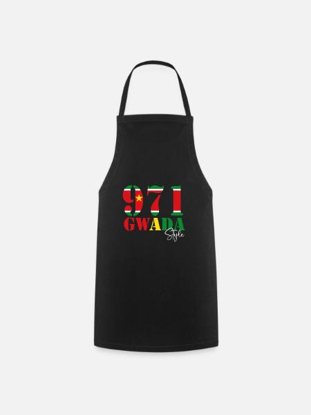 Gwada Style Drapeau Guadeloupe - Tablier de cuisine - noir