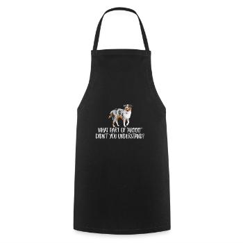 Miniature Australian Shepherd - Cooking Apron - black - Front - AI Model Male 185 dark (185cm)