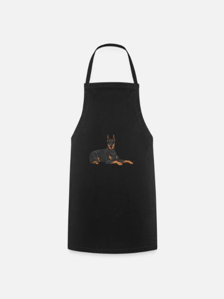 Dobermann Pinscher Hund Dobie - Kochschürze - Schwarz