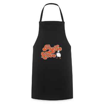 puffin puffin auke birds Lunde - Cooking Apron - black - Front - AI Model Male 185 dark (185cm)