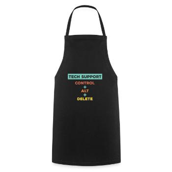 Ctrl Alt Delete Tech Support - Cooking Apron - black - Front - AI Model Male 185 dark (185cm)