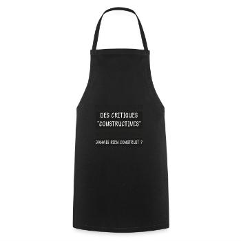 Critiques Constructives C'est Pas Pour Moi - Tablier de cuisine - noir - Devant - AI Model Male 185 dark (185cm)