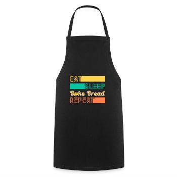 Bread Baking Baker Bakery Sourdough - Cooking Apron - black - Front - AI Model Male 185 dark (185cm)