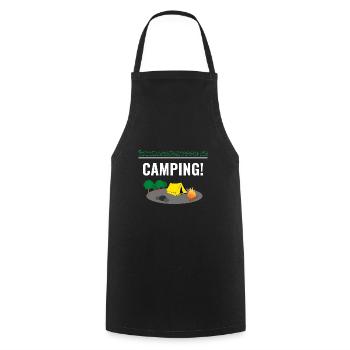 Überleben: AN - Camping! - Kochschürze - Schwarz - Vorne - AI Model Male 185 dark (185cm)