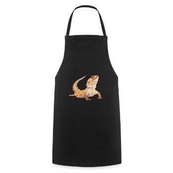 Bearded Dragon Lizard Reptile Herpetologist - Cooking Apron - black - Front - AI Model Male 185 dark (185cm)