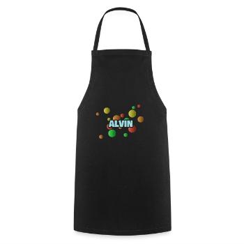 Alvin Ball Pit. - Cooking Apron - black - Front - AI Model Male 185 dark (185cm)