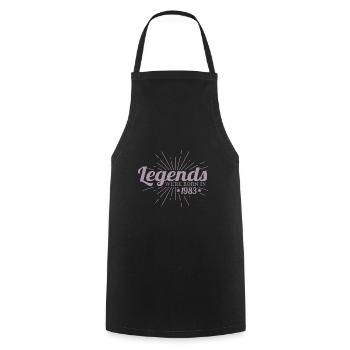 Des légendes sont nées en 1983 - Tablier de cuisine - noir - Devant - AI Model Male 185 dark (185cm)