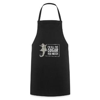 Short-headed glider Sugar Glider - Cooking Apron - black - Front - AI Model Male 185 dark (185cm)