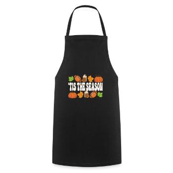 Tis The Season Happy Thanksgiving Football - Kochschürze - Schwarz - Vorne - AI Model Male 185 dark (185cm)