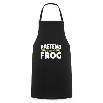 Funny Pretend at A Frog Herpetologist Froggy Amphi - Cooking Apron - black - Front - AI Model Male 185 dark (185cm)