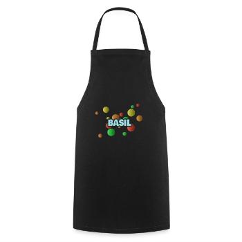 Cadeau pour le basilic - Tablier de cuisine - noir - Devant - AI Model Male 185 dark (185cm)
