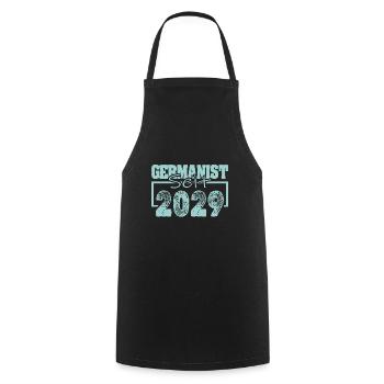 Job 2029 - Cooking Apron - black - Front - AI Model Male 185 dark (185cm)