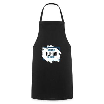 Florian - Tablier de cuisine - noir - Devant - AI Model Male 185 dark (185cm)