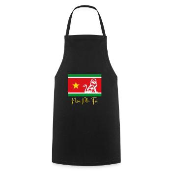 Nou Pli Fo Gift Flag Guadeloupe - Cooking Apron - black - Front - AI Model Male 185 dark (185cm)