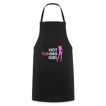 hot tuning girl - Cooking Apron - black - Front - AI Model Male 185 dark (185cm)