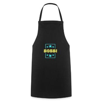 Cadeau pour Bobbi - Tablier de cuisine - noir - Devant - AI Model Male 185 dark (185cm)
