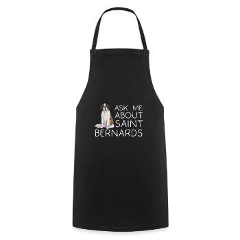 St. Bernard St. Bernard Dog Dog - Cooking Apron - black - Front - AI Model Male 185 dark (185cm)