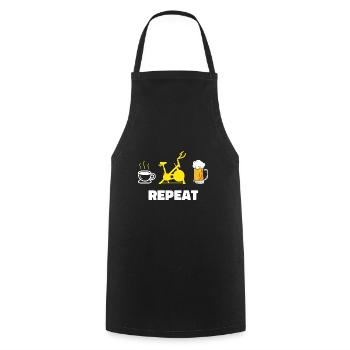 Indoor Cycling Bike Workout - Cooking Apron - black - Front - AI Model Male 185 dark (185cm)