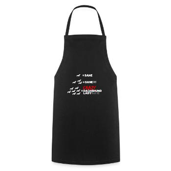 Crazy Dachshund Lady - Cooking Apron - black - Front - AI Model Male 185 dark (185cm)
