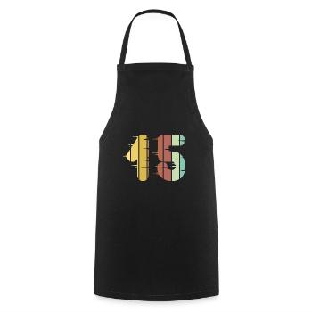 15 - Tablier de cuisine - noir - Devant - AI Model Male 185 dark (185cm)