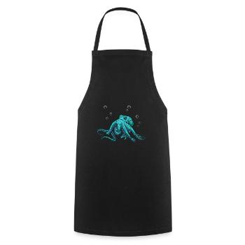 Octopus Octopus Marine Animal - Cooking Apron - black - Front - AI Model Male 185 dark (185cm)