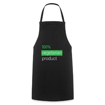 100% vegetarisches Produkt - Kochschürze - Schwarz - Vorne - AI Model Male 185 dark (185cm)