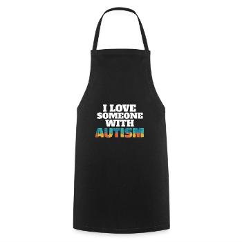 I Love Someone With Autism Awareness Month Puzzle - Cooking Apron - black - Front - AI Model Male 185 dark (185cm)