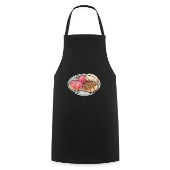 Concha Hispanique Mexicain Pan Dulce - Tablier de cuisine - noir - Devant - AI Model Male 185 dark (185cm)