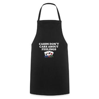 Les cartes ne se soucient pas de Feelings Poker Casino - Tablier de cuisine - noir - Devant - AI Model Male 185 dark (185cm)