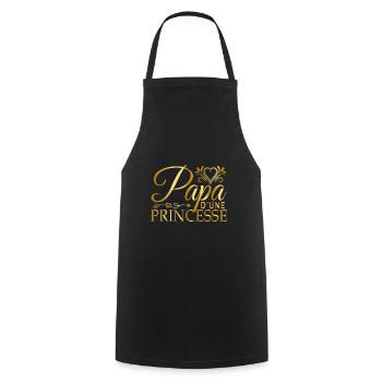 Papa fête des pères cadeau pour mon père fille ! - Tablier de cuisine - noir - Devant - AI Model Male 185 dark (185cm)