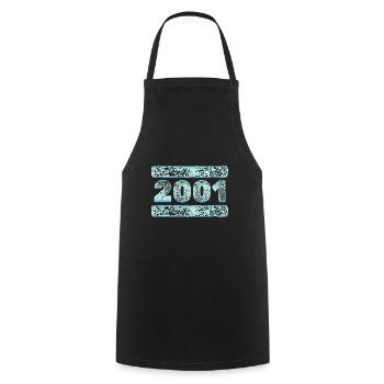 Year: 2001 - Cooking Apron - black - Front - AI Model Male 185 dark (185cm)
