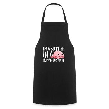 Blob fish - Cooking Apron - black - Front - AI Model Male 185 dark (185cm)