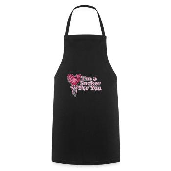 I'm A Sucker For You Funny Valentine's Quote - Kochschürze - Schwarz - Vorne - AI Model Male 185 dark (185cm)