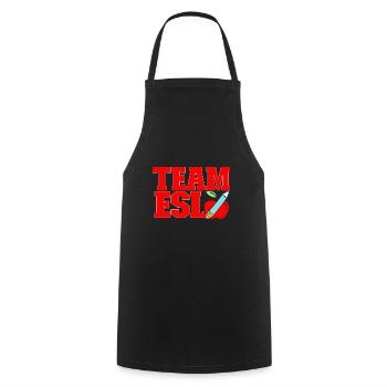 Professeur d’anglais langue seconde langue étrangère - Tablier de cuisine - noir - Devant - AI Model Male 185 dark (185cm)